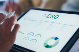 esg report on tablet