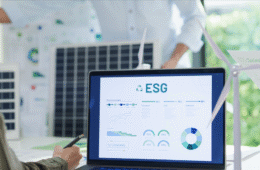 closeup group businesspeople talk esg