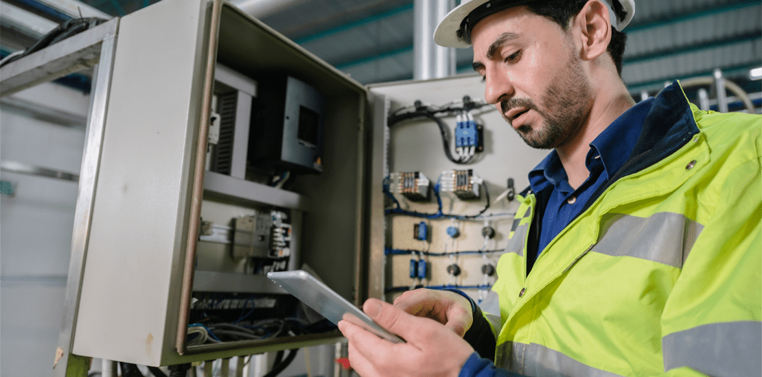 professional inspection control scientist in uniform